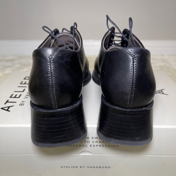 Vagabond Atelier Samira Lace-up Pointed Toe Shoes in Black, Size US 9 EU 39 - Picture 3 of 11